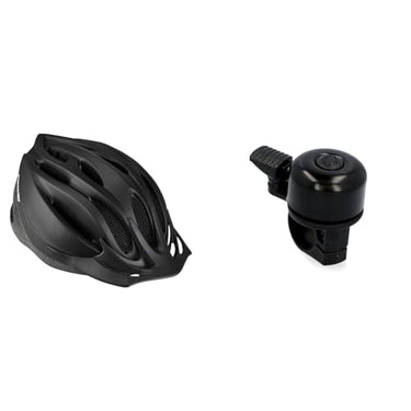 FISCHER Erwachsene Fahrradhelm, Radhelm, Cityhelm Shadow, L/XL, 58-61cm, schwarz, mit beleuchtetem Innenring-System & Mini Fahrradglocke, schwarz, One Size im Sale